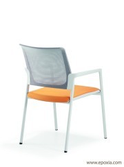 Chaise avec accoudoirs Mer, dossier résille