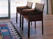 Fauteuils visiteur Pasqualina cuir moka