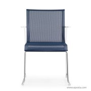 Fauteuil visiteur Stick résille bleue