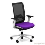 Siège de bureau Wi-max blanc résille noire