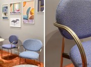 Fauteuil d'attente Blume structure alu bronze