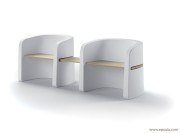 Bench Talea, avec assises en bois