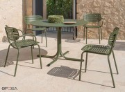 Chaise et fauteuils Mom, couleur vert militaire numéro 17
