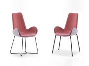 Dalia, fauteuil dossier haut pieds métal