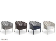 Fauteuils de jardin Carousel, corde tressage carré