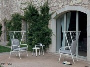 Fauteuils outdoor design Nef, dossier haut