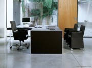 Fauteuils visiteur en cuir collection Web longue