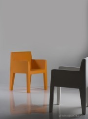 Fauteuils extérieur Jut orange et noir