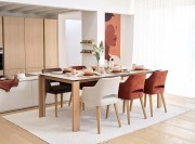 Fauteuils Lena en tissu, pieds hêtre, pour une déco indémodable