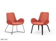 Fauteuils lounge Dalia, dossier standard
