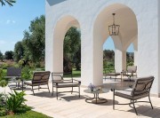 Fauteuils lounge outdoor de la collection Collier, coussins en option
