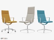 Fauteuils de travail Valea Soft, tapissés tissus colorés