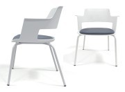 Chaise 4 pieds avec accoudoirs Cappa