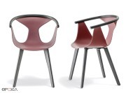 Fauteuil design Fox, coque polypropylène