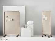 Tableaux en verre double face Frame Mobile, cadre en bois courbé