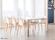 Chaises Frida, bois de hêtre, pour salle à manger