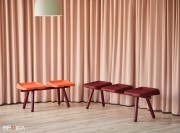 Exemple de configuration de galettes Slim sur bancs droits 2 et 3 places