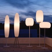 Lampadaires Pandora en S, M, L, XL pied bois et XL.