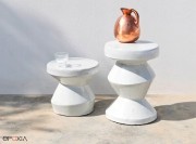 Tables basses totem grande et mini par Gervasoni