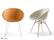Chaises Gliss, revêtement cuir