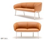 Sofa 2 ou 3 places collection Grace par MDD, cuir pleine fleur