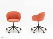 Chaise de bureau sur roulettes Grâce