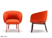 Fauteuils collection Grace, piètement assorti ou contrasté