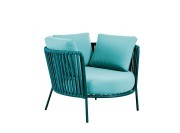 Grand fauteuil Désirée, dossier cordage. Finitions couleurs spéciales