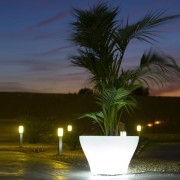 Grand pot lumineux Centro Alto Llum blanc