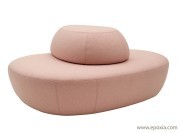 Grand pouf Sisters avec dossier