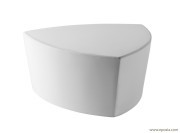 Grand pouf Kensho unicolore blanc