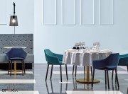 Grande table ronde de restauration Inox