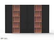 Grandes armoires Aba Jour, niches coloris vieux rose