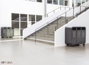 Poubelles de recyclage Cloud sur roulettes