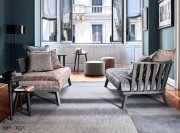 Méridienne structure bois gris Gray