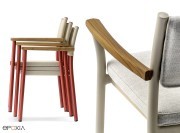 Fauteuils outdoor Guinea, empilables