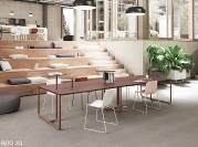 Table bureau i tube finition rouge Jaipur