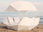 Lit outdoor XL avec dôme tissu Iglu
