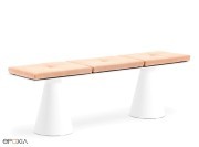 Banc Ikon blanc avec coussins