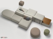 Canapé modulaire Entropy par Inclass