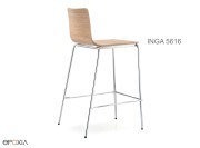 Tabouret empilable Inga 5616, assise bois
