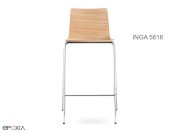 Tabouret empilable Inga 5616, assise bois