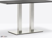 Table Inox, double colonne