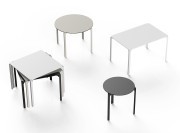 Table Quartz de Vondom pour terrasse et extérieur, ronde, carrée ou rectangulaire
