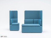  Fauteuil et module canapé Kaiva dossier haut