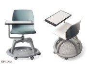 Chaise de formation Kalea Tablet, coque en polypropylène
