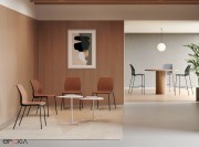 Chaises 4 pieds métal Kalea, parfaites pour zone d'acceuil
