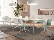 Chaise de réunion Kalea sur roulettes