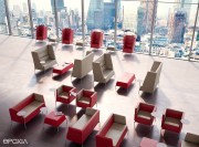 Gamme de mobilier d'accueil Kendo, 3 hauteurs de dossier au choix