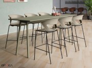 Tabouret de bar Kicca 4 pieds metal